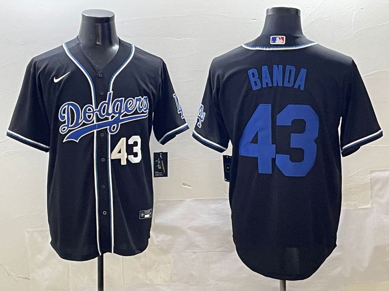 Men 2025 Los Angeles Dodgers #43 Banda Black Three generations Fashion Nike MLB Jersey style 4->los angeles dodgers->MLB Jersey
